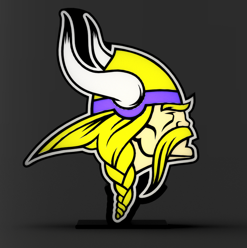 Minnesota Vikings light box with stand