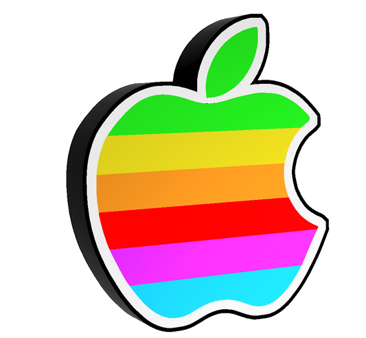 Apple OG Retro rainbow led light box