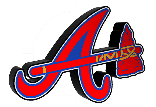 Atlanta Braves Baseball LED light box man cave